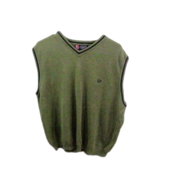 Chaps Other - Chaps Men's Olive Green/Black Sleeveless Sweater Vest Size XL